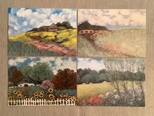 4 Postkarten, Reethäuser