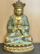 Cloisonné-Bronze-Statue des