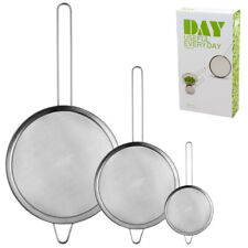 Küchensieb 3er Set Sieb feinmaschig Auflagebügel Seiher Salatsieb Abtropfsieb