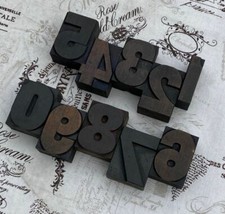 0-9 Zahlen 45mm Plakatlettern Lettern Druckstempel Stempel Typen Schrift stamps.