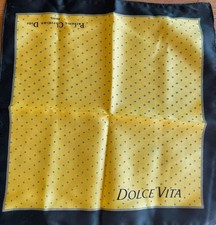 Christian Dior Tuch Seide Taschentuch Dolce Vita  Paris Einstecktuch