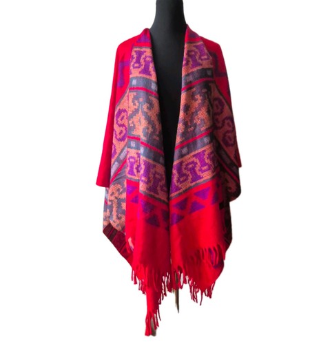 Poncho schal stola rot - poncho/schal/stola,, rot,