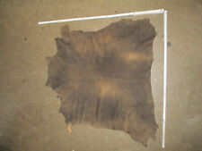 #202; Ziegenleder, Ziegen Leder, Ziegenvelour, Dunkelbraun-Antik