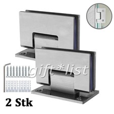 2 x Edelstahl Glastür Scharnier 90° Glas Türbeschlag Glastürbeschlag Dusche Bad