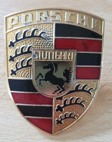 Vintage altes porsche emblem - porsche,