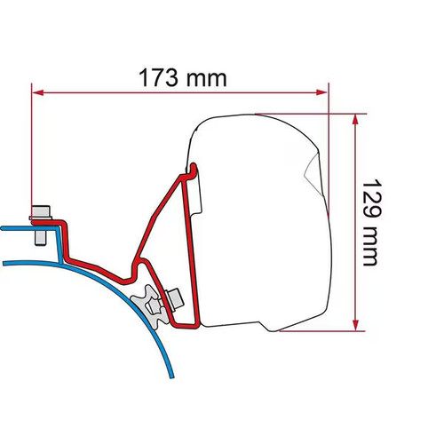 Fiamma f43van adapter für - f43van, vw