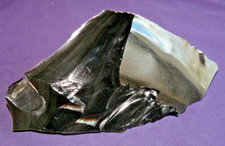 Obsidian, schwarz, Rohstein