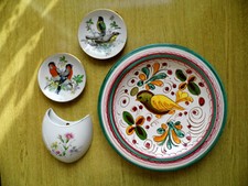 Keramik 1 großer 26cm Handarbeit Toscana 2 kleine Teller 10,5cm Wasserverdunster