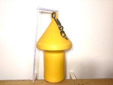 Markierungsboje zylindrisch 74cm gelb mit Spitzkausche Wirbel Karabiner