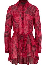 Vokuhila-Bluse Gr. 46 Schwarz