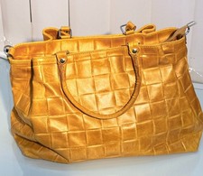 Leder Tasche orange 36 x 28 x