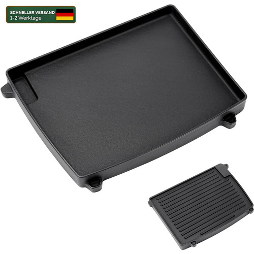 Gusseisen grillplatte 32x24cm - gusseisen,