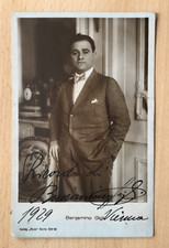 Oper: Benjamino Gigli (1890-1957, Original-Autogramm auf Starpostkarte '29)