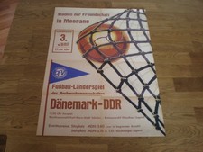 Plakat ( Nachdruck )   Nachwuchs   Länderspiel   DDR  -  Dänemark     1967