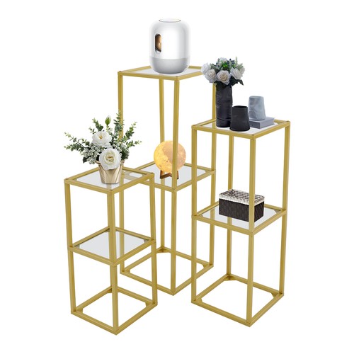 Blumenständer gold 3er set - blumenständer,