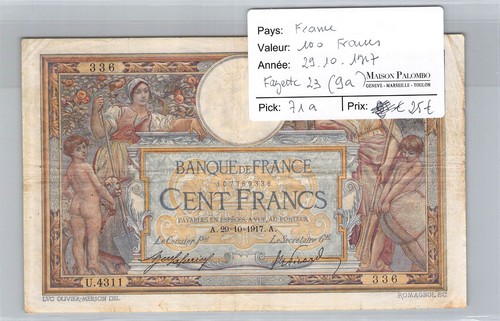 Geldschein frankreich 100 - geldschein,