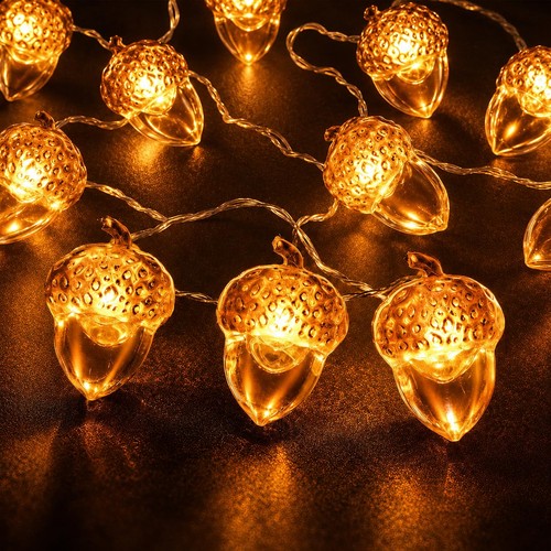 Eicheln lichterkette herbst - eicheln,
