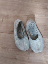 BECK Gymnastikschuhe Turnschuhe Schläppchen Mädchen Gr. 33 Silber