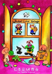 Window color vorlage clowns - color,