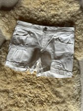 Weiße Jeansshort, Hollister, Größe XS, Damen