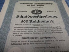 Dokument , historisch , Wertpapier , Schuldverschreibung , Magdeburg 1942 , D 32