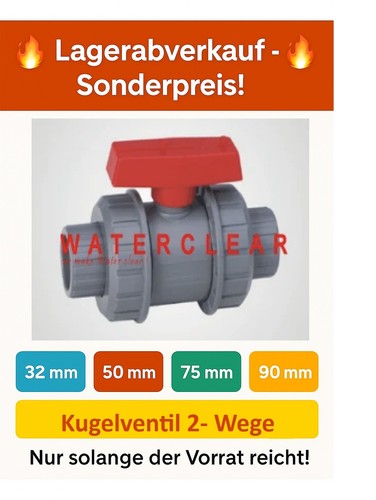 Pvc kugelventil wege 2x - pvc,