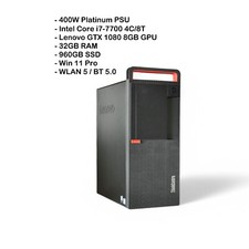 PC Lenovo ThinkCentre M910T i7 7700 960GB SSD 32GB RAM Win 11 P WIFI GTX 1080