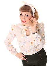 SugarShock Jowna 50s Bubikragen Bluse retro Hawaii Rockabilly Kurzbluse