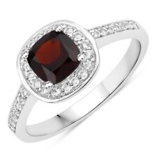 Khushi Damen Ring Sterling Silber Granat