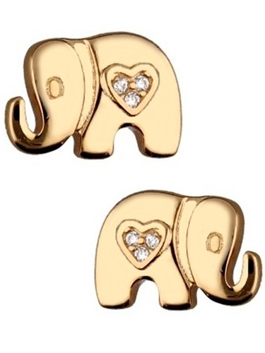 Ohrringe gold elefant herz 18k - gold,