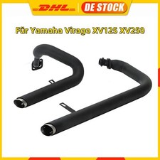 Auspuffrohre Schalldämpfer Auspuff Endtopf Schwarz für Yamaha Virago XV125 XV250