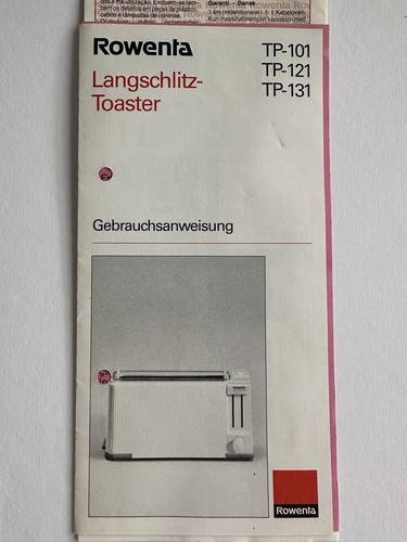 Rowenta gebrauchsanweisung - rowenta,