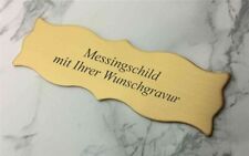 Messingschild - Türschild - 125x40mm - selbstklebend - mit Ihrer Wunschgravur