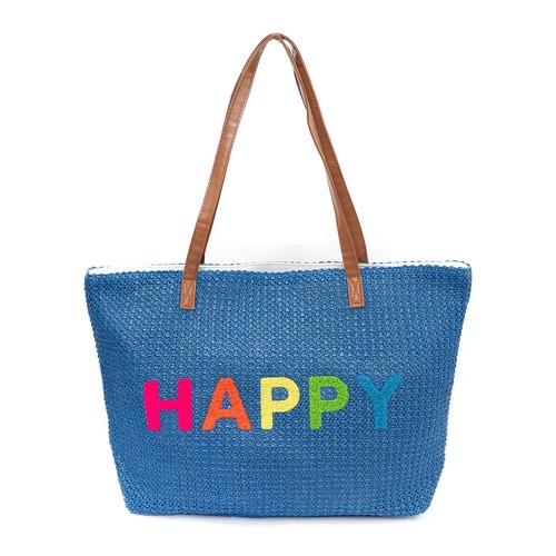 Große strandtasche happy - große,