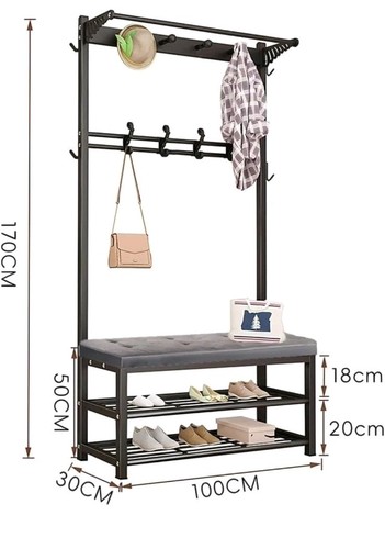 Garderobe mit sitzbank 1 - sitzbank, in
