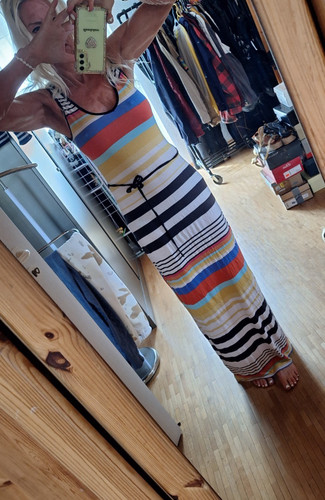 Mega maxi kleid gestreift - mega,