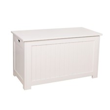 Holztruhe mit Softclose weiß Spielkiste Spielzeugbox Holzkiste Truhe Holz MDF