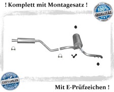 Auspuffanlage Audi A2 1.4 55KW Bj.00-05 Auspuff Mitteltopf Endtopf Montagesatz