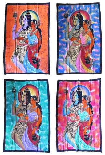 Shiva parvati batiktuch - shiva,