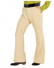 Beige 70er Herren-Schlaghose