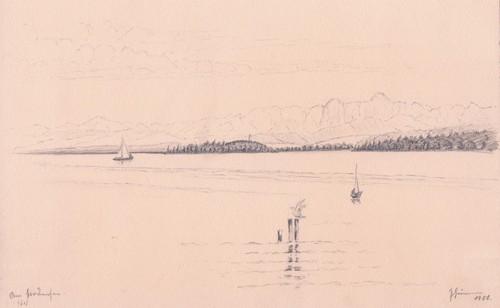 Bodensee segelboote landschaft - bodensee,