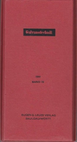 Galvanotechnik band - 72,