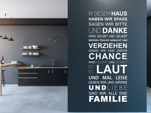Wandtattoo familie spruch - wandtattoo,