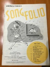 Armed Forces SONGFOLIO  Mai May 1954  Noten super Zustand