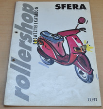 Piaggio Vespa Sfera Rollershop Katalog Ersatzteilliste Ersatzteilekatalog 1992