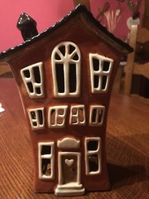 Windlicht Haus handbemalt