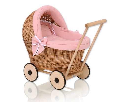 Puppenwagen aus korbgeflecht - aus,