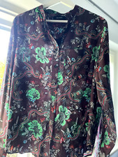 Isabel Marant Bluse Seide FR Gr. 42 Blumenmuster neuwertig TUNIKA