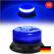 Blaulicht Akku LED Rundumleuchte | 24 Leuchtkugeln | Magnetfuß