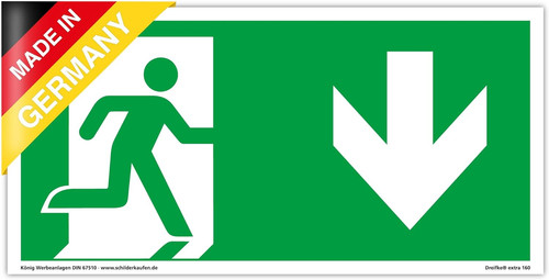Schild notausgang extra - |,